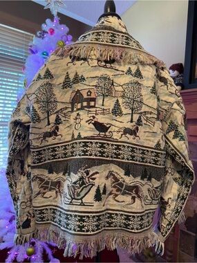 Heartland Hippie Shop on Etsy Sleigh Rides With You Blanket Cardigan